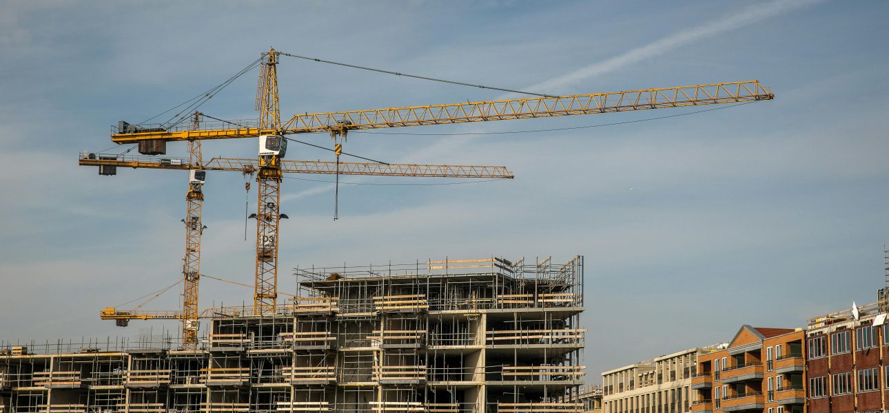 crane construction on site