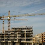 crane construction on site